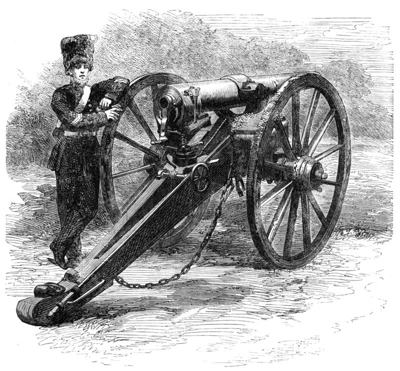 Mr. Clay's new breech-loading gun, 1862. Creator: Unknown.