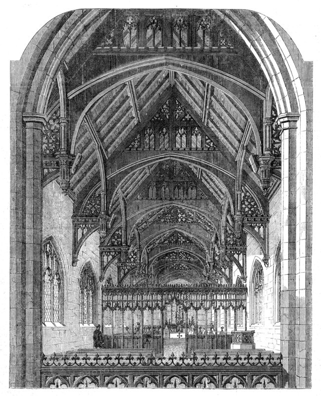 The Restoration of Battlefield Church, Shropshire, 1862. Creator: Unknown.