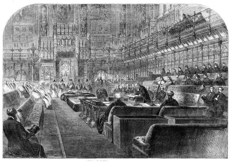 The Opening of Parliament by Royal Commission, 1862. Creator: Unknown.