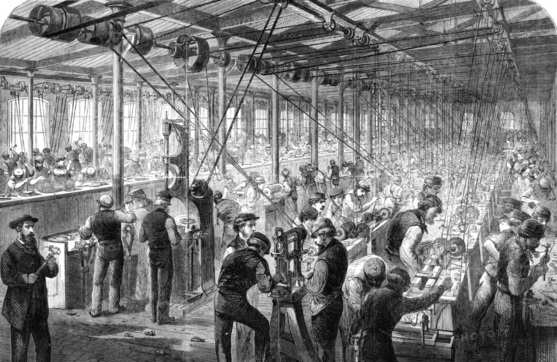 Manufacture of the Armstrong Gun at Woolwich Arsenal: the beehive, 1862. Creator: Unknown.