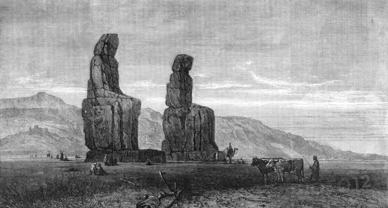 The Land of Egypt, by Frank Dillon, in the Exhibition of the British Institution, 1862. Creator: Mason Jackson.
