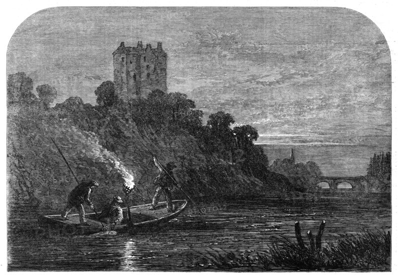 Salmon-poaching on the Tweed: "Burning the Water", 1862. Creator: Unknown.