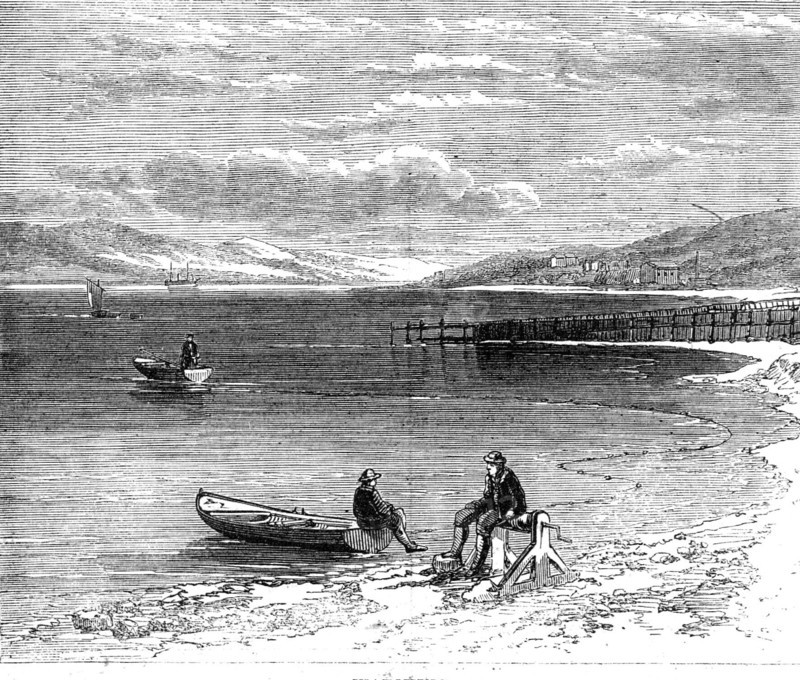 Salmon-fishing on the River Tay: watching, 1862. Creator: Unknown.