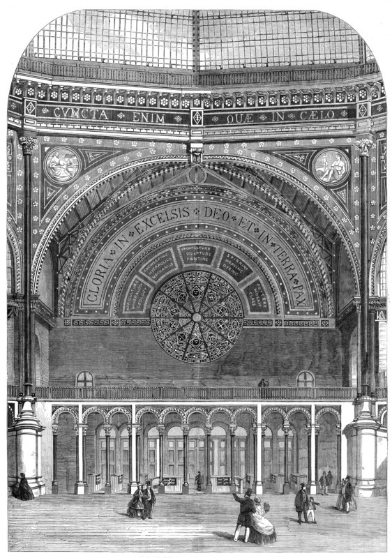 The International Exhibition Building: west portion of the Western Dome, 1862. Creator: Unknown.