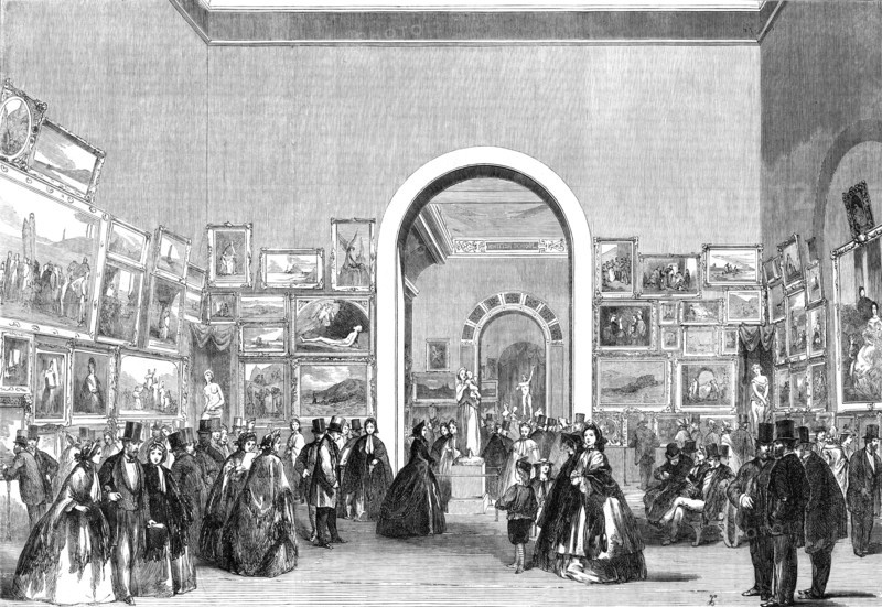 The International Exhibition: view of the Picture-Gallery, looking east, 1862. Creator: Unknown.
