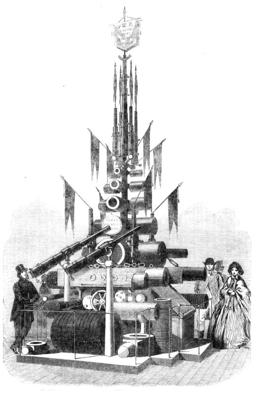 The International Exhibition: Trophy of Armstrong Guns and Coils from the Royal Gun..., 1862. Creator: Unknown.