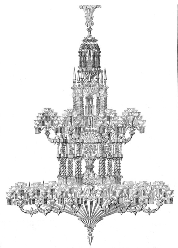 The Great Chandelier by Defries in the International Exhibition, 1862. Creator: Unknown.