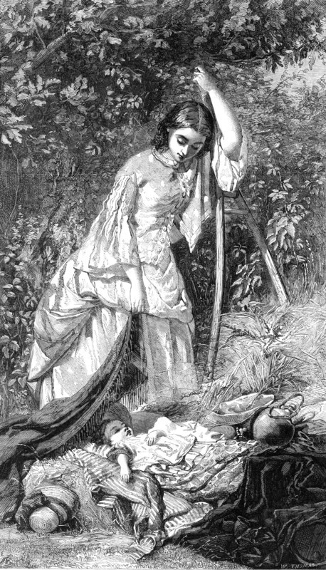 The Fair Haymaker, by G. E. Hicks, in Morby's Collection, Cornhill, 1862. Creator: W Thomas.
