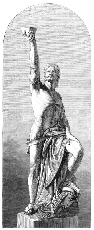 The International Exhibition: marble statue - "Sardanapalus" (from Byron's Tragedy)..., 1862. Creator: Unknown.