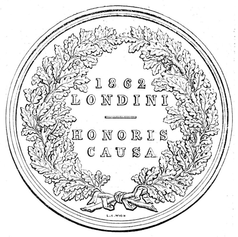 The International Exhibition - Prize Medal - reverse, 1862. Creator: Unknown.