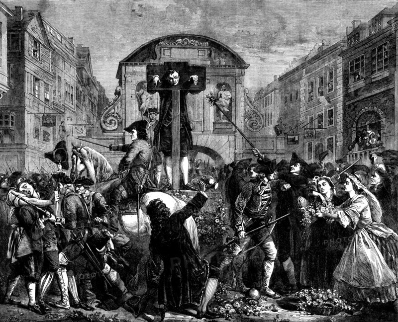 De Foe in the Pillory, by Eyre Crowe, from the exhibition of the Royal Academy, 1862. Creator: E. Skill.