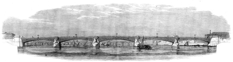 Intended new bridge over the Thames at Blackfriars, 1862. Creator: Unknown.