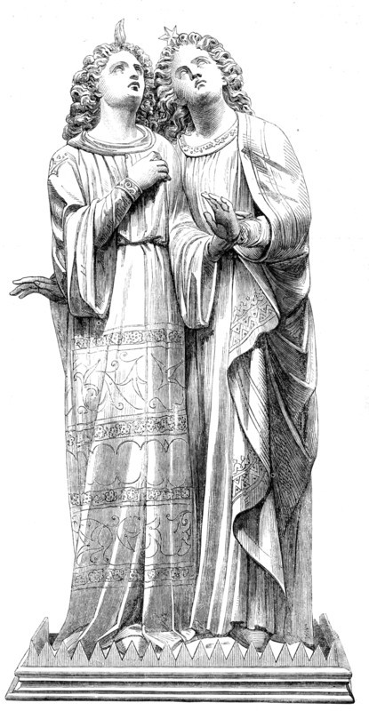 The International Exhibition: angels from the Hereford Screen, 1862. Creator: Unknown.