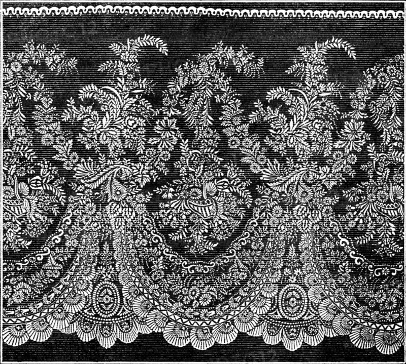 The International Exhibition: tunic lace flounce, by Messrs. Reckless and Hickling, 1862. Creator: Unknown.