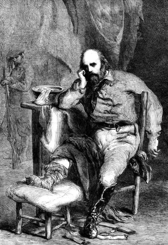 Garibaldi at Varignano - from a drawing by M. Beaucé, 1862. Creator: Unknown.