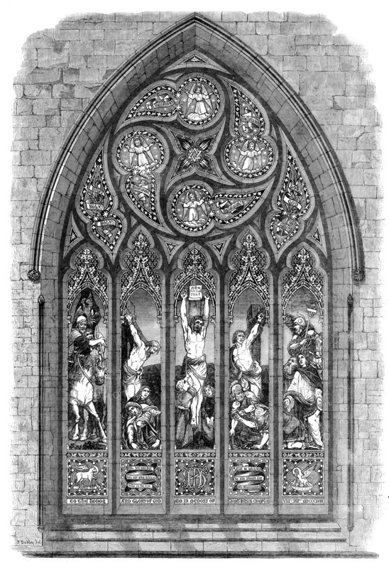 The International Exhibition: stained-glass window by Messrs. J. Ballantine and Son..., 1862. Creator: Unknown.