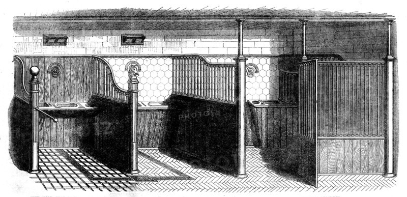 The International Exhibition: stable fittings by Messrs. Musgrave Brothers..., 1862. Creator: Unknown.