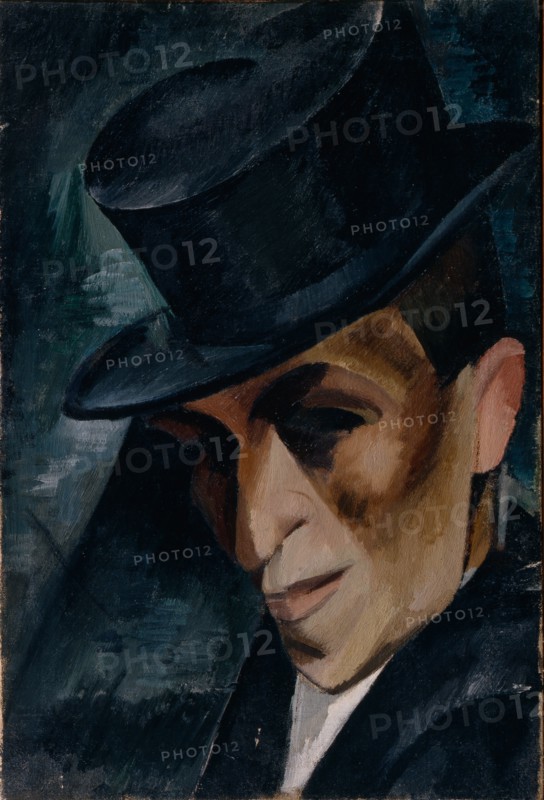 Portrait of a Man in Top Hat, 1915. Creator: Osmiorkin, Alexander Alexandrovich (1892-1953).