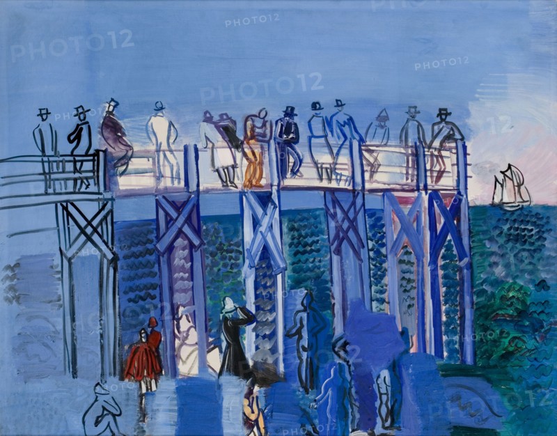 The Pier and the Beach at Le Havre. Creator: Dufy, Raoul (1877-1953).