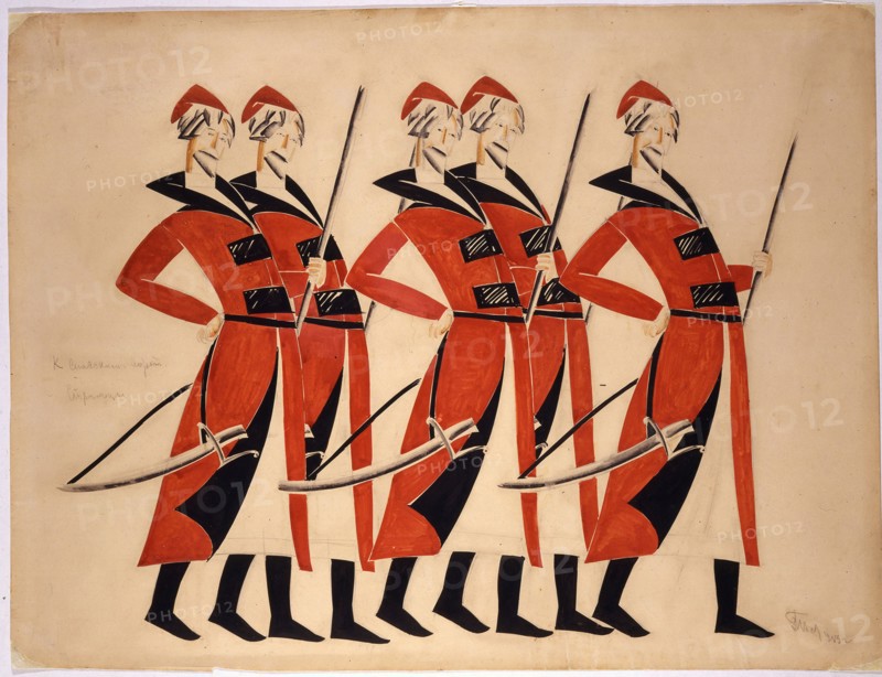 The Streltsy. Costume design for the opera The Life for the Tsar by M. Glinka, 1913. Creator:  Tatlin, Vladimir Evgraphovich (1885-1953).