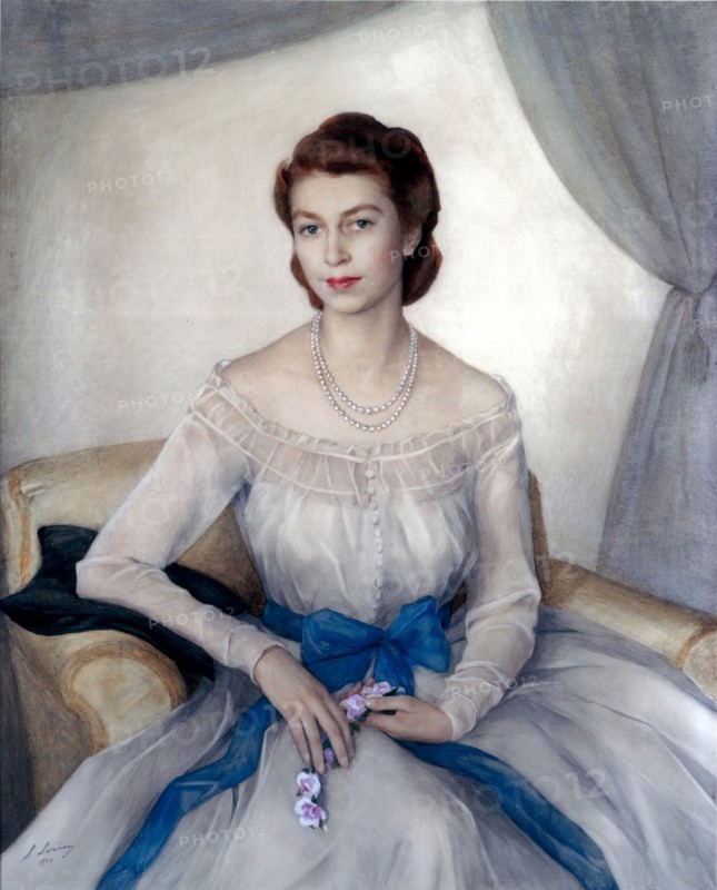 Portrait of the Princess Elizabeth, Duchess of Edinburgh, 1948. Creator: Sorin, Saveli Abramovich (1878-1953).