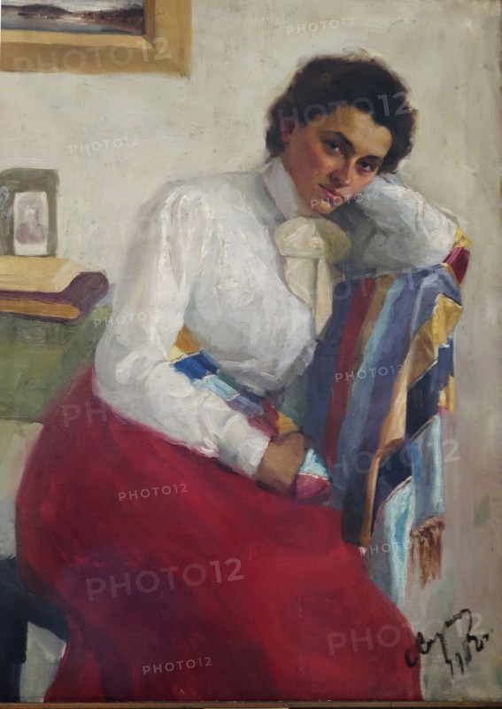 Portrait of Yekaterina Pavlovna Peshkova (1876-1965). Creator: Sorin, Saveli Abramovich (1878-1953).