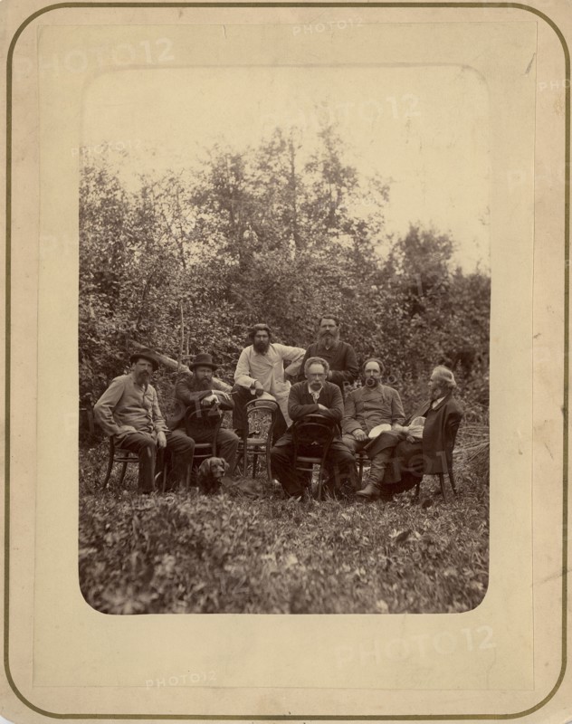 A group of Krasnoyarsk residents hunting in the Minusinsk district, on the Yenisei River, 1888. Creator: Akselrod.