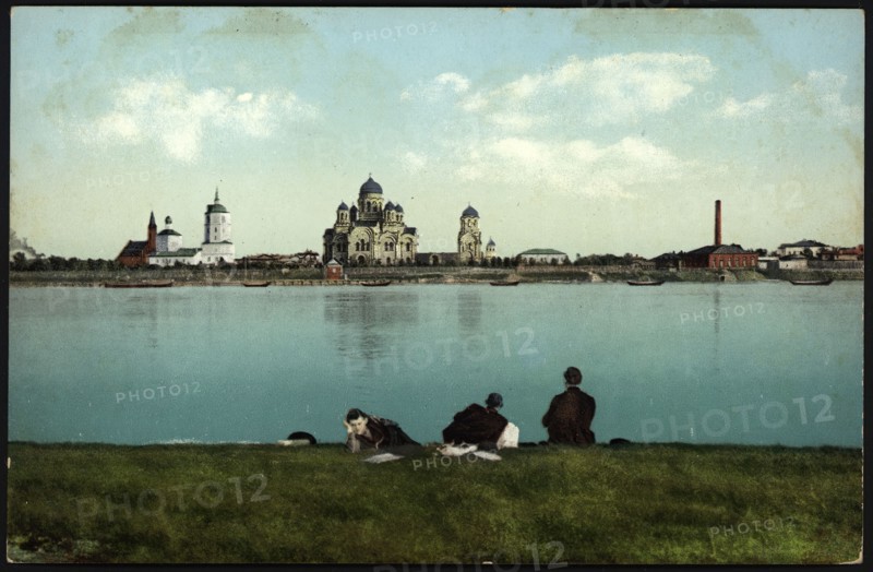Irkutsk View of the city from Love Island, 1904-1914. Creator: Unknown.