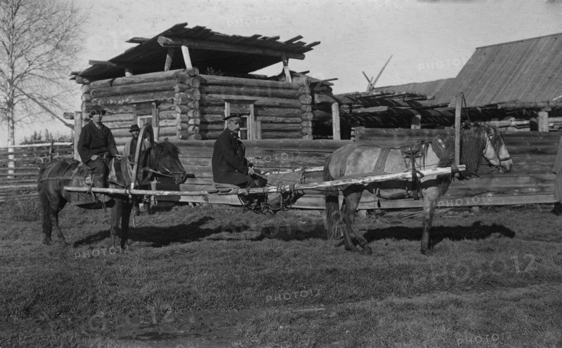 Ways of traveling on the roads of Mountain Shoria, Cradle, 1913. Creator: GI Ivanov.