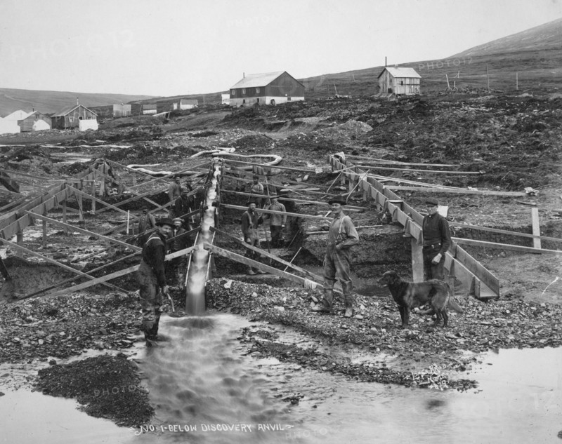 Anvil Creek gold mine, 1916. Creator: Lomen Brothers.