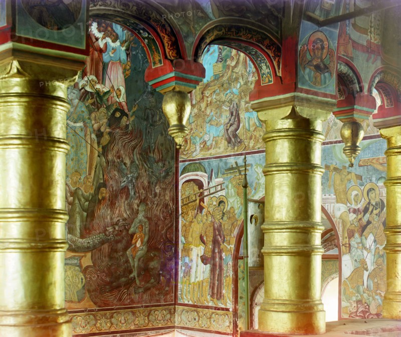 Inside the Church of Our Savior, in the vestibule, Rostov Velikii, 1911. Creator: Sergey Mikhaylovich Prokudin-Gorsky.