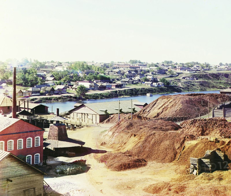 View of Kamenskii Cast Iron Smelting Factory [Kamensk-Uralskii], 1910. Creator: Sergey Mikhaylovich Prokudin-Gorsky.