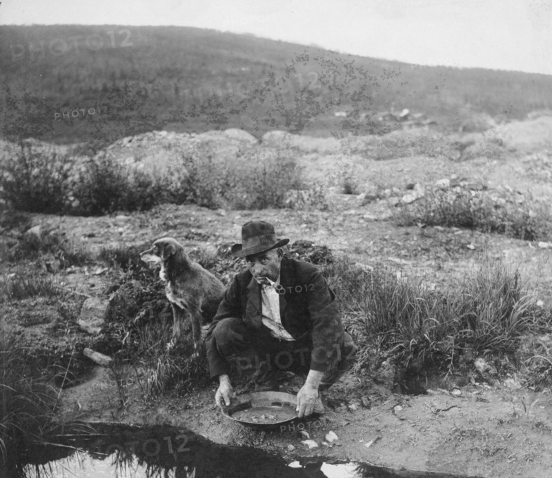 Miner panning gold, 1916. Creator: Unknown.