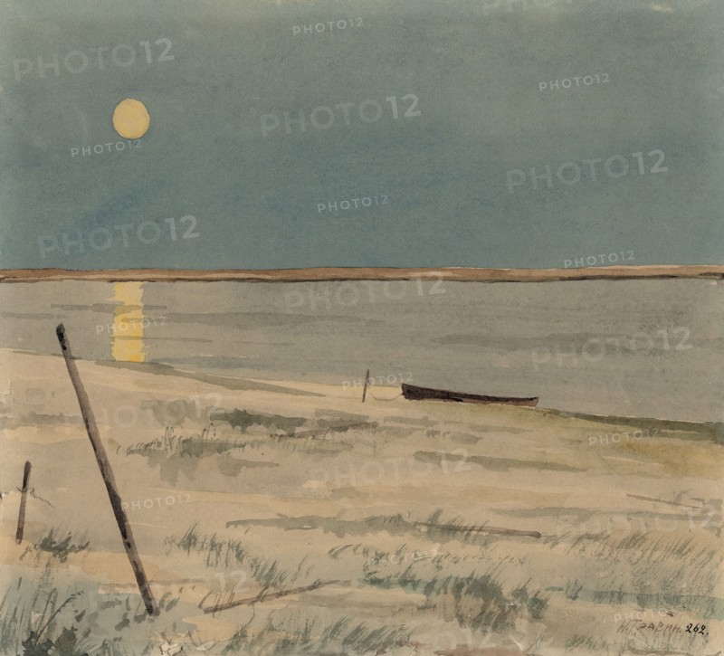 Night Landscape, 1928. Creator: Nikolaj Dmitrievic Travin.