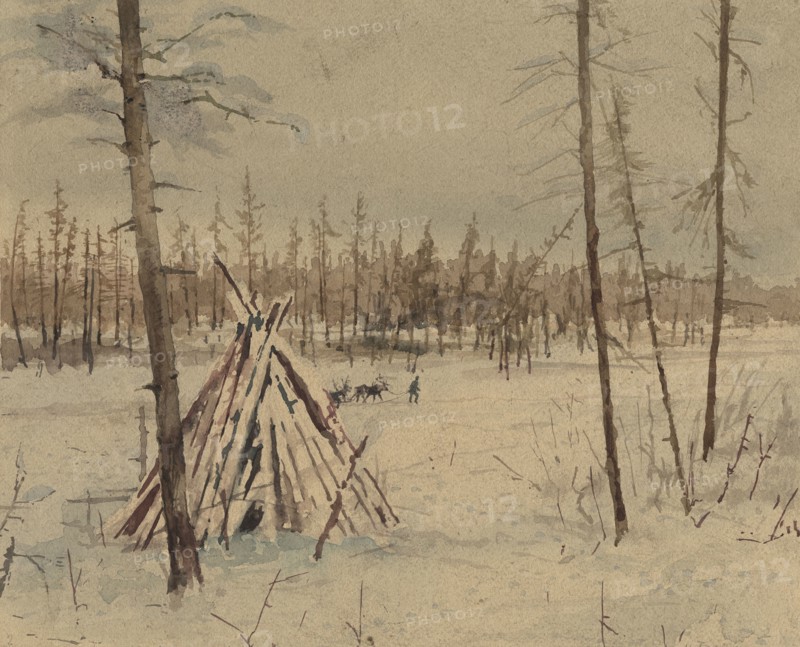 Yurt Kubalakh, 1927. Creator: Nikolaj Dmitrievic Travin.