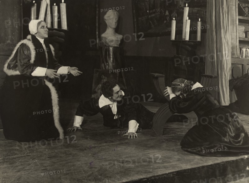 A scene from the play based on K. Gutskov's drama "Uriel Acosta", 1920-1929. Creator: Unknown.