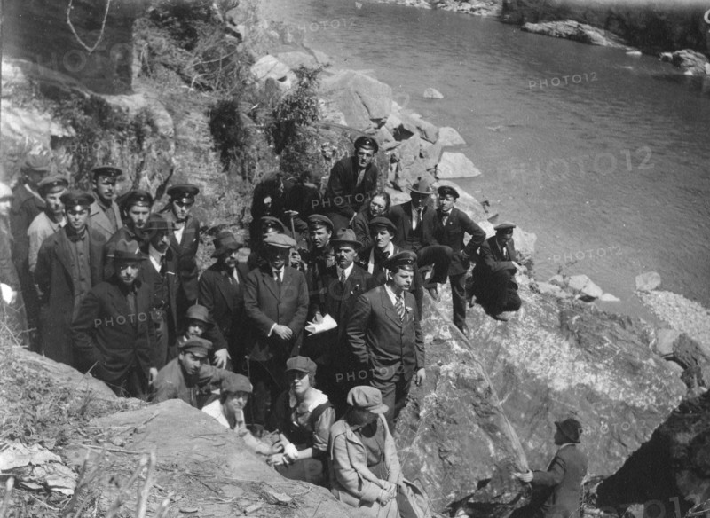 Mikhail Alekseevich Pavlov with Senior Students of Vladivostok Polytechnic Institute...Japan, 1922. Creator: Unknown.