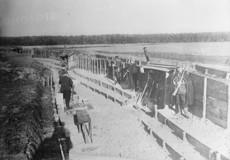 Landwehr in trenches near Suwalki, between 1914 and c1915. Creator: Bain News Service.