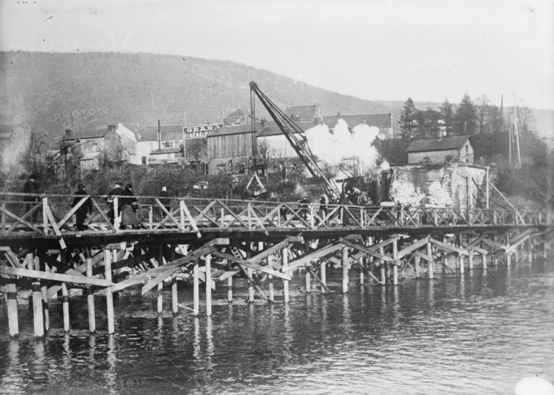 German Bridge over Maas at Dinant, between 1914 and c1915. Creator: Bain News Service.