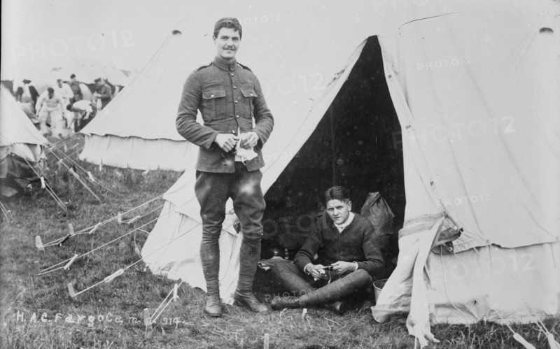 Recruits, Aldershot, H.A.C. Fargo Camp. 1914, 1914. Creator: Bain News Service.