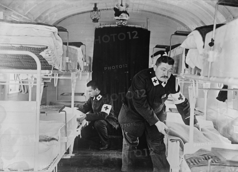 Sleeping room in Kaiserin's Hospital Train, between c1914 and c1915. Creator: Bain News Service.
