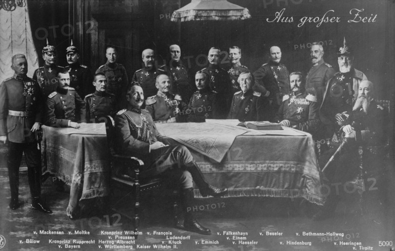 Kaiser and his Generals, between c1910 and c1915. Creator: Bain News Service.