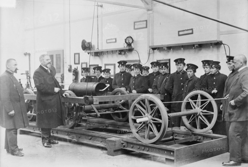 Traning women for street R.R. [i.e., railroad] service Berlin, between 1914 and c1915. Creator: Bain News Service.