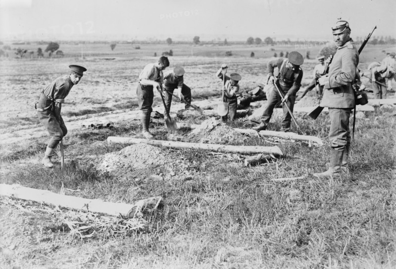 English prisoners at work near Doberitz, between c1914 and c1915. Creator: Bain News Service.