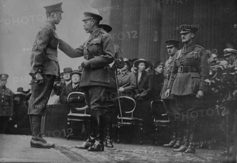 King George confers decorations, 1917. Creator: Bain News Service.