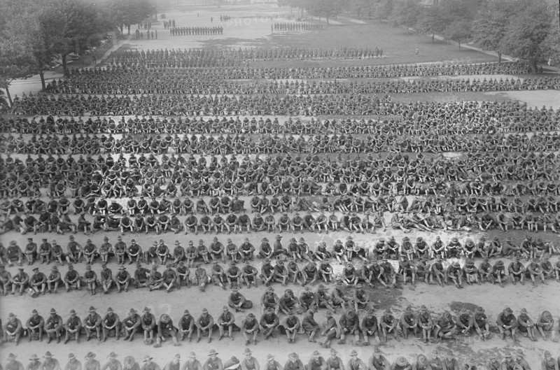Rest after inspection, 1917. Creator: Bain News Service.