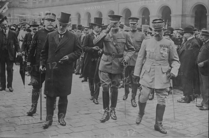 Joffre, Sharp, Pershing, Paris, July 4, 1917, 4 Jul 1917. Creator: Bain News Service.