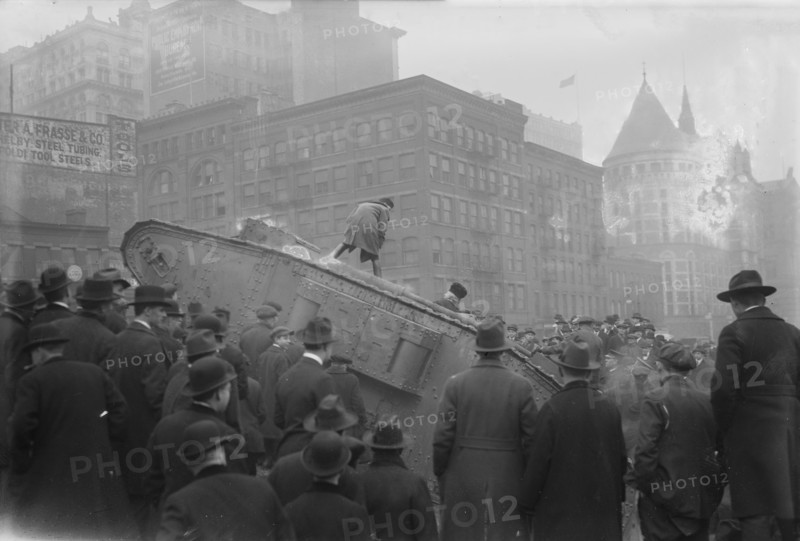 Tank in New York Court House excavation, 1 Mar 1918. Creator: Bain News Service.