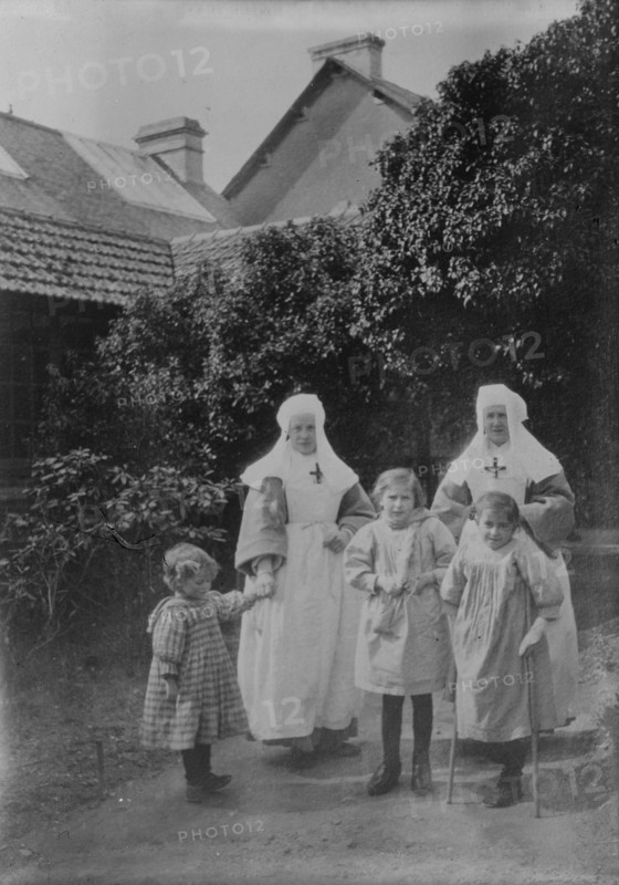 Caring for children, Quimper, 27 June 1918. Creator: Bain News Service.