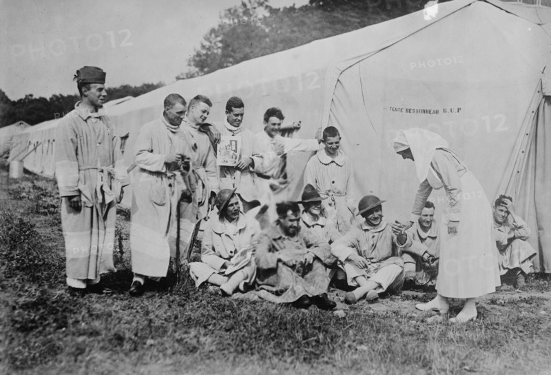 American field hospital, Auteuil, c1915. Creator: Bain News Service.